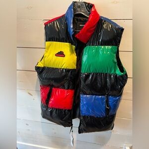 Reason Brand Men’s Colorful Puffer Vest, size XXL, NWT